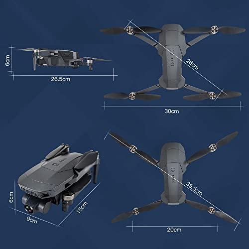 Quitoka RC Drone 4-Axis Aircraft 4K HD воздушна фотографија далечински управувач на авион GPS Позиционирање на телото е преклопен
