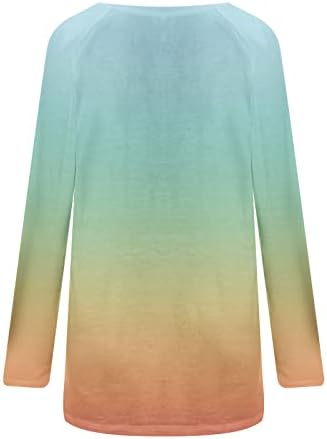 Есен летен блуза за девојки мека удобна облека мода со долги ракави памук екипаж вратот графички салон маица Аб