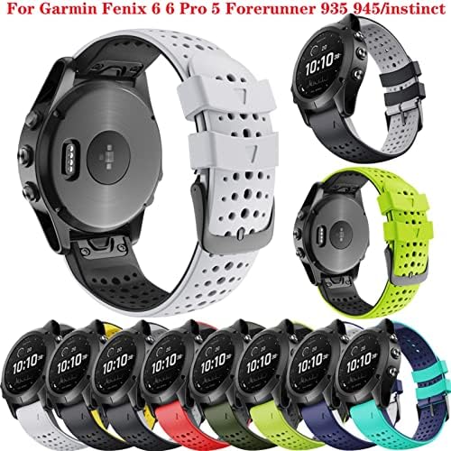 Ankang 22mm QuickFit Watchband for Garmin Fenix ​​7 6 6Pro 5 5Plus Silicone Band за пристап S60 S62 Forerunner 935 945 лента за зглоб