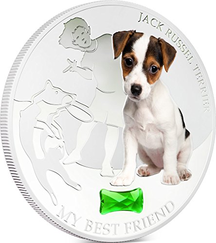 2013 Фиџи - Кучиња и мачки - Објавување 3 - Мојот најдобар пријател - Jackек Расел Териер - 1oz - Сребрена монета - 2 $ Нециркулирани