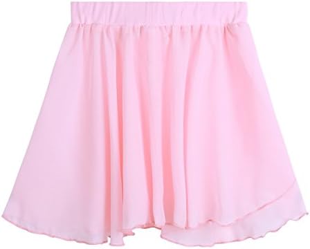 Agoky Kids Girls Classic Dance Basic Chiffon/Floral Blace Pleated Short Shart Tutu Scirt up on Warp Dance Wear