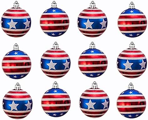 Бисер со брадавици на украс за висина за декорација независност 12 парчиња украси приврзоци топка дома украс автомобил венец Божиќ