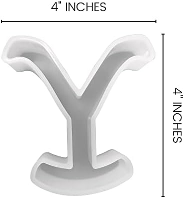 Y Силиконски мувла | 4 широк x 4 долг x 1 длабок | силиконски калап за свежини, силиконски калап за епоксид, силиконски калап за сапун | Y Дизајн