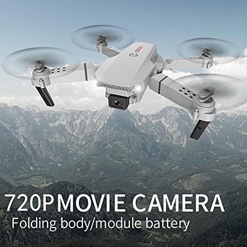Goolrc E88 RC дрон со 720p камера за деца, преклопен RC Quadcopter со 3Д флипс, лет на траекторија, режим без глава, задржување на надморска височина, контрола на гестикулации, еден