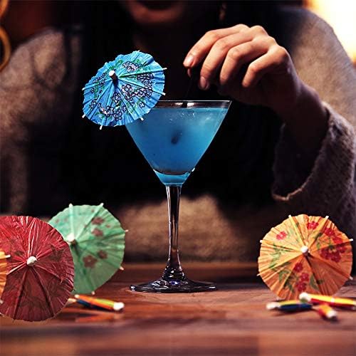 144 ПАРЧИЊА чадор за коктели, елегантни чадори за пијалоци, тропски чепкалки за заби избрани бои ЗА украси ЗА забави 4 ВО