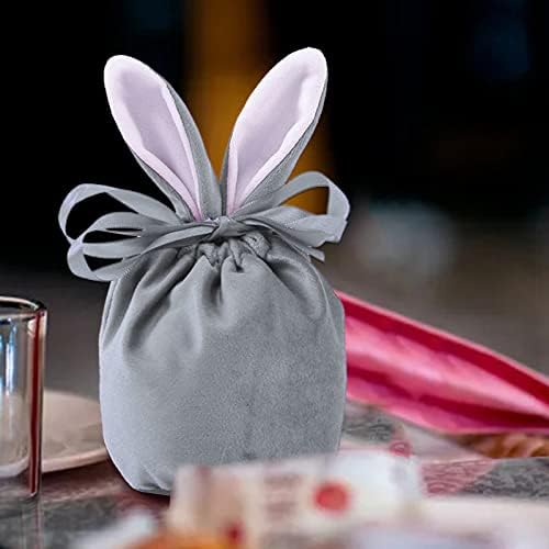 МЕСИЈО Велигденски Подароци Кеси Велигденско Зајаче Уво Торби За Бонбони Велигденски Кеси Кадифени Кеси За Велигденска Забава Фаворизира