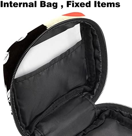 Торба за складирање на санитарна салфетка, торба за менструален период за тинејџери, носител на подлога за медицински сестри, преносен женски менструален