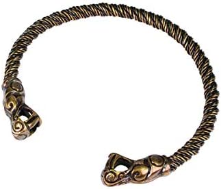 Рачна ветерница изработена викинг змеј врат Торк тешка спирална плетенка за мажи и жени силна флексибилна со терминали на змеј
