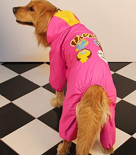 Jydqm куче дожд водоотпорна облека големо големо кучиња мантил од мантил, самоид златен ретривер лабрадор костум миленичиња облека палто