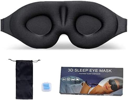 Маска за спиење за мажи жени, маска за очи за блокирање на светло за спиење, надградена 3Д контурирана чаша за спиење маска за очи, слепило со