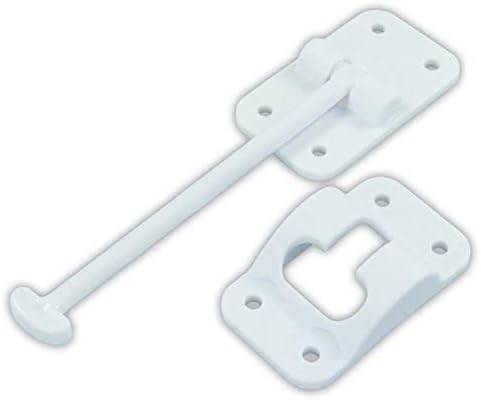 JR Производи 10444 Пластичен држач за врата од Т -стил - Поларен бел, 6 “