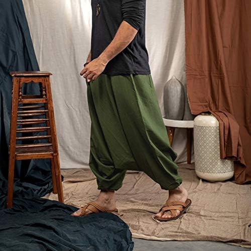 ZperVoba жени обични лабави јога панталони, баги бохо, обични скокови хареми панталони целосна фигура јога панталони