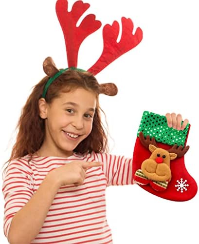Божиќни бонбони Божиќни торби чорапи за чорапи за подароци Мала декорација за украсување занаети за занаети гном капи и брада