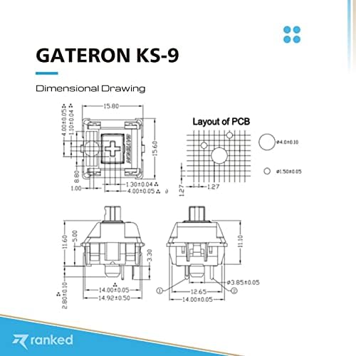 Рангиран Гатерон Кс-9 Клучни Прекинувачи За Механички Гејмерски Тастатури | Монтирана Плоча