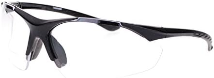 СА106 Менс Бејзбол Полу Раб Пластична Искриват Бифокална Чиста Леќа Очила За Читање