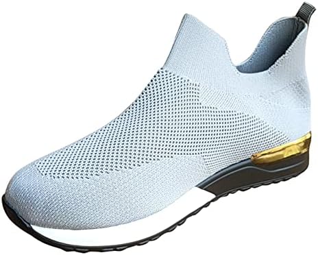 Pgojuni бели патики за жени, женски атлетски тениски чевли кои трчаат чевли мрежа лесни чевли за лизгање лето лето