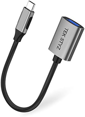 TEK Styz USB-C USB 3.0 адаптер компатибилен со вашиот Dell XPS 14 OTG Type-C/PD машки USB 3.0 женски конвертор.