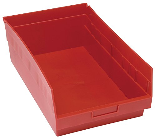 КВАНТНО Складирање QSB210RD 8-Пакување 6 Висечки Пластични Контејнери За Складирање На Корпи За Отпадоци, 17-7/8 x 11-1/8 x 6, Црвено