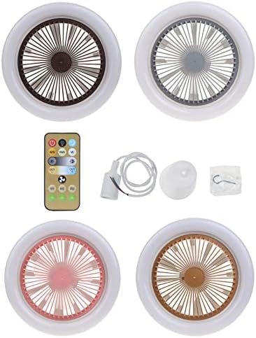 ILLOMBO 86V-265V E27 30W LED светлосна ламба со тајминг на далечински управувач 10.2inch вентилатор за тавани за продавница за домашни