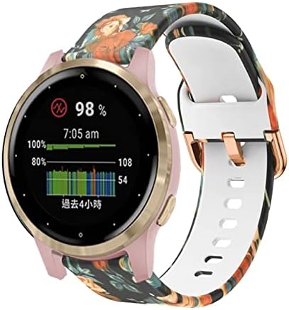 ONECM 18mm Smart Watch Band За Garmin Venu 2s/Vivoactive 3S 4S Силиконски Нараквица Замена Ремен Додатоци За Активни S Нараквица
