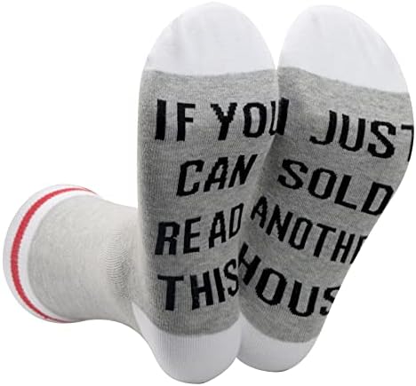 PWHAOO 1 Пар Агентот Подарок Агент За Недвижности Чорапи Ако Можете Да Го Прочитате Ова Јас Само Продадов Уште Една Куќа Чорапи