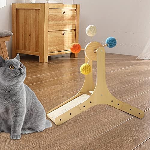 Играчки за гребење на мачки од лефази со топка модерен мебел за мачки дрво гребење миленичиња играчка топка играчка играчка мачка табла за