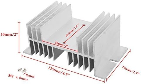 SAIM алуминиумски топлински мијалник SSR дисипација за еднофазен реле со цврста состојба 10A-100A 1 компјутери