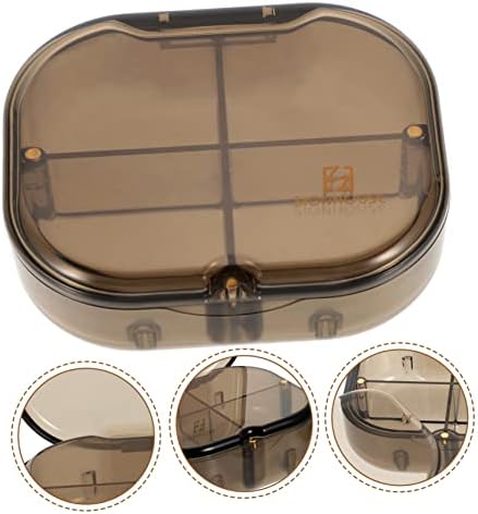 Healifty 4PCS кутија пилула кутија магнетна контејнери за патувања Организатор кутија Поделена кутија за складирање