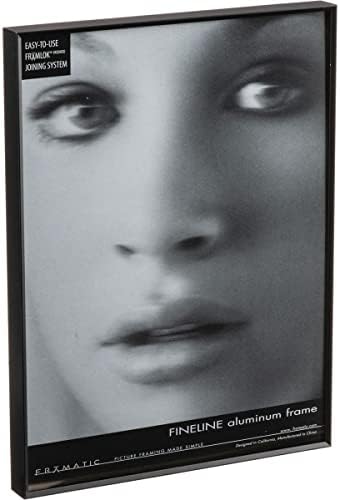 Fineline Frame Frame Color: црна, големина: 12 x 18 рамка/ниту еден мат