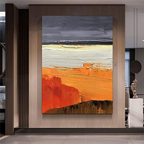 Yfqhdd Апстрактна рачно насликана зајдисонце масло сликарство wallидна слика дневна соба нордиска декорација
