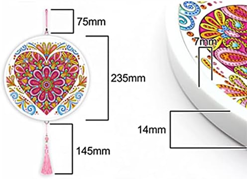 Dhtdvd diy tassel тркалезен цвет шема дијамантски везови вкрстени бод за домашен wallид