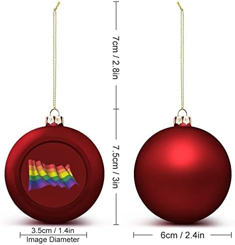 Геј гордост мавтајќи со знамето Божиќни украси топки Божиќни дрвја топки што висат чамци за материјали за декорација на Божиќ