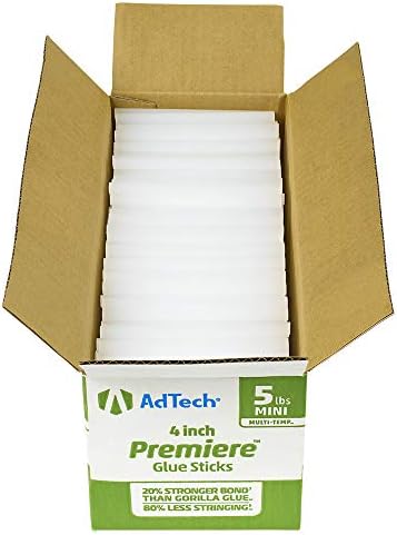 Adtech врели лепак стапчиња 4 мини големина, бела, 550 стапчиња