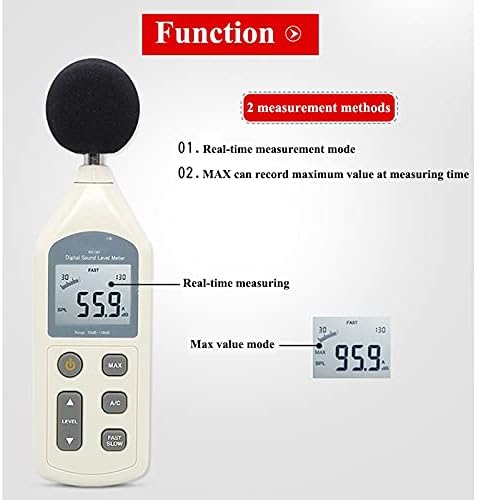 KFJBX Мерач на ниво на дигитален звук 30-130dB мерна мерка на инструменти за мониторинг на децибела за мониторинг
