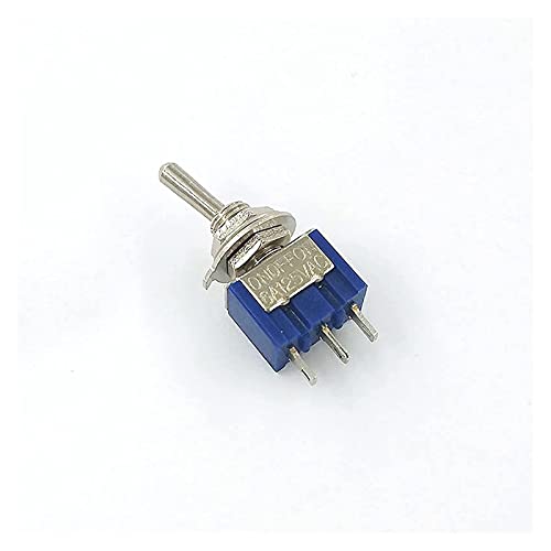 Ganyuu 10 парчиња прекинувач за вклучување на вклучување на 3 пински 3 Позиција Mini Latching MTS-103 AC 125V/6A 250V/3A прекинувач за копче