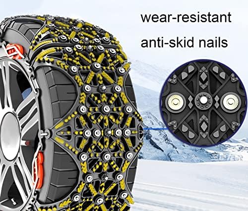 Синџири за снежни гуми за автомобили сет од 2 универзални синџири на снежни гуми за итни случаи против влечење на гуми за влечење против