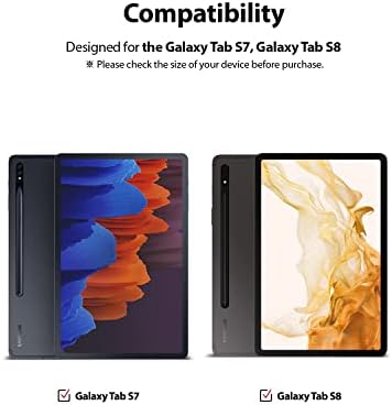 Рингке Фузија Случај Компатибилен Со Samsung Galaxy Tab S8 / S7 Вграден Држач За Пенкало S-Јасно Транспарентно