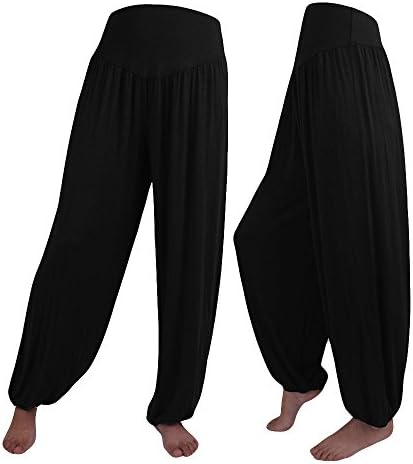 Панталони за панталони Јога Еластична лабава женска спортска мека обична памучна танцува панталони јога фустани панталони