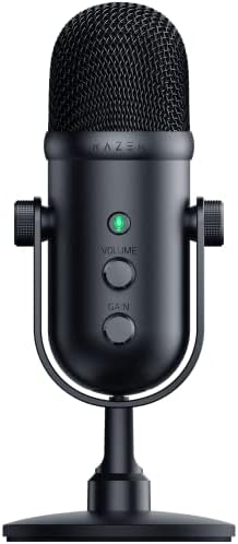 Razer Seiren V2 Pro USB Микрофон ЗА Стриминг, Игри, Снимање, Подкастинг НА КОМПЈУТЕР, Twitch, YouTube: Филтер За Висок Премин-Мониторинг