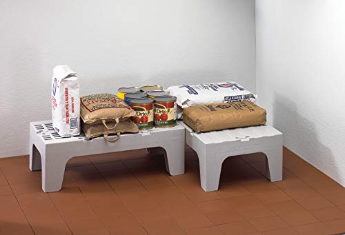 Cambro DRS36480 Solid Top S-Series Dunnage Rack, 1500 lb. Капацитет на оптоварување, 21 d x 36 W x 12 H, полипропилен, Speckled