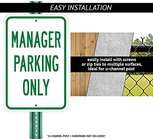 Празно резервиран паркинг | 12 x 18 знак за паркирање на алуминиумски тешки мерачи на алуминиум | Заштитете го вашиот бизнис и општина