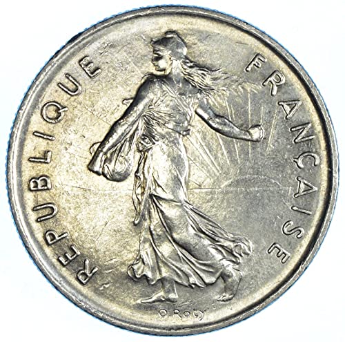 1970-2001 5 Франк Петта монета од француска Република. Со Маријана „Сауер“ француски дизајн на слобода на одење и национални вредности на