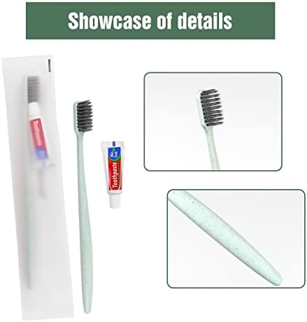 Копчиња за заби за заби на Xuezoioy со паста за заби, 60 пакети зелени индивидуално завиткани комплет за заби за заби за еднократна употреба