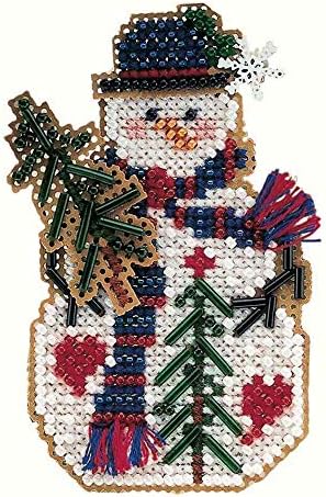 Борче Снег шармер брадавици преброени крстовички божиќни украси за снежни мелници Хил Хил 2001 Снежни шармери MHSC28