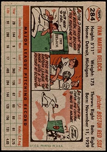 1956 Topps 284 Ike Delovlock Boston Red Sox Ex Red Sox