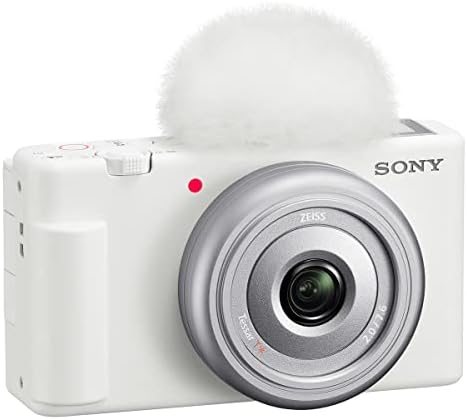 Камера за влогање на Sony ZV-1F, бел пакет со 32 GB SD картичка, торба за камера
