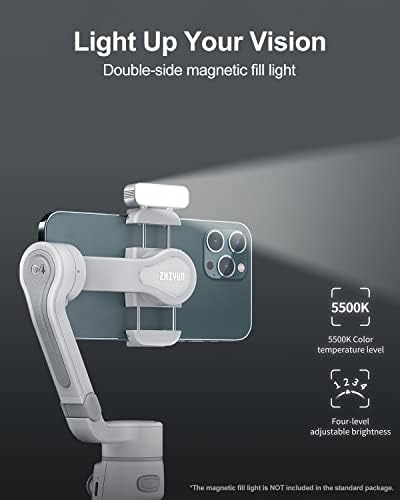 Zhiyun мазен Q4 - 3 -оски стабилизатор на Gimbal за iPhone 14/13/12/11 Pro Max X и Android телефон, со SmartFollow, за YouTube Tiktok Vlog