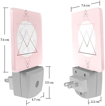 Стилска геометрија LED ноќна светлина, детски ноќни светла за приклучок за спална соба во wallидна ноќна ламба прилагодлива осветлување
