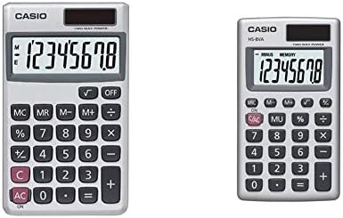 Калкулатор за стандардна функција Casio SL-300SV соларна напојување и HS-8VA, калкулатор за стандардна функција со соларна енергија