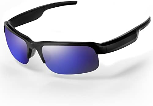 DEEDRR Bluetooth Спортски Очила За Сонце, Паметни Очила Компатибилен Гласовен Асистент, Полнење Магнет и 6 часа Батерија,Слушалки Со Отворено Уво Опкружувачки Звук, 5.3 Bluetoot